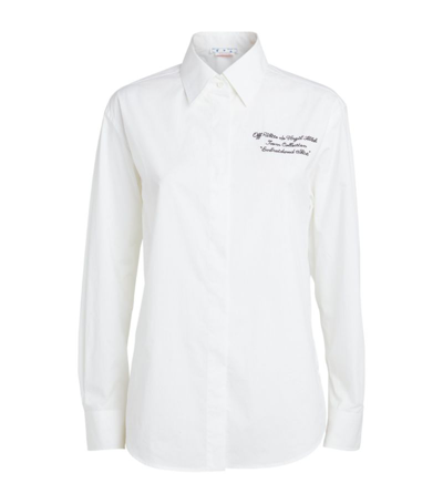 Shop Off-white Embroidered Logo Shirt In White