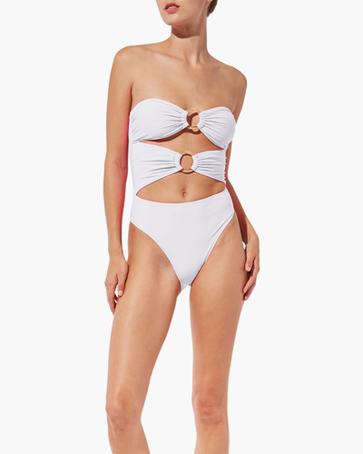 Shop Solid & Striped Women's The Ariana One-piece In Marshmallow