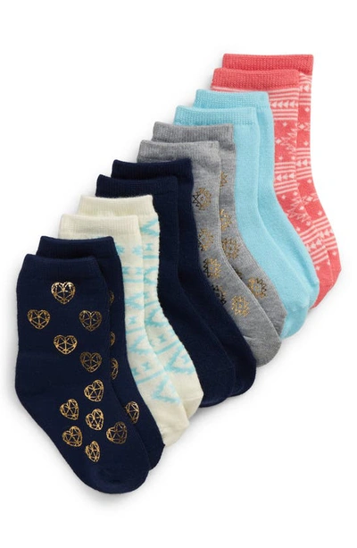 Shop Tucker + Tate Kids' Assorted 6-pack Quarter Socks In Aztec Heart Pack