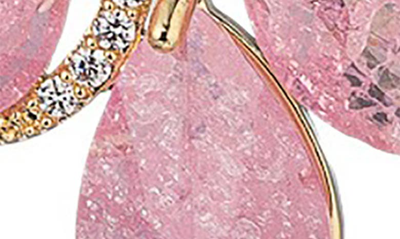 Eye Candy Los Angeles Julie Pink Drop Statement Earrings In Pink