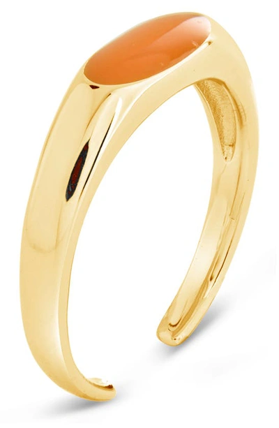 Sterling Forever Sterling Silver Enamel Open Ring In Marigold/gold