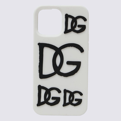 Shop Dolce & Gabbana Logo Print Iphone 13 Pro Max Case In White