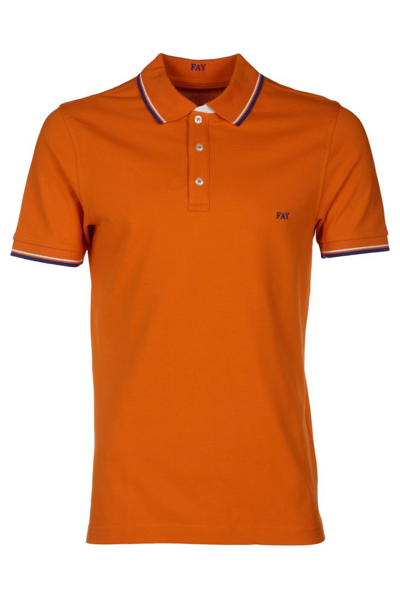 Fay Polo Shirt With Embroidered Logo In Yellow | ModeSens