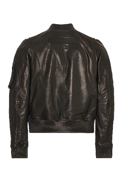 Shop Amiri Leather Bomber In Black