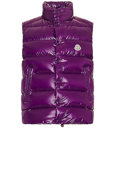 Shop Moncler Tibb Vest In Purple