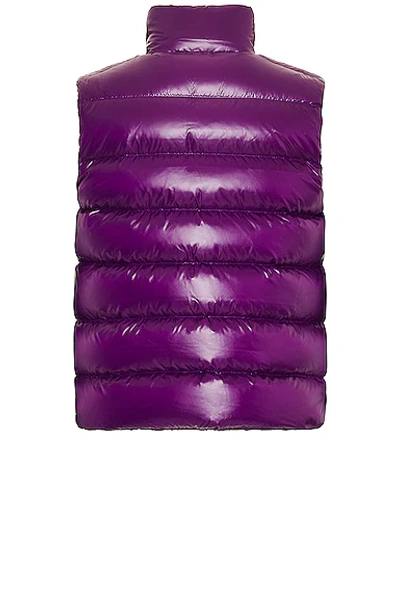 Shop Moncler Tibb Vest In Purple