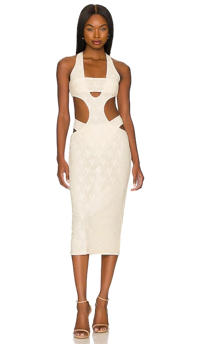 Shop H:ours Carina Midi Dress In Ivory