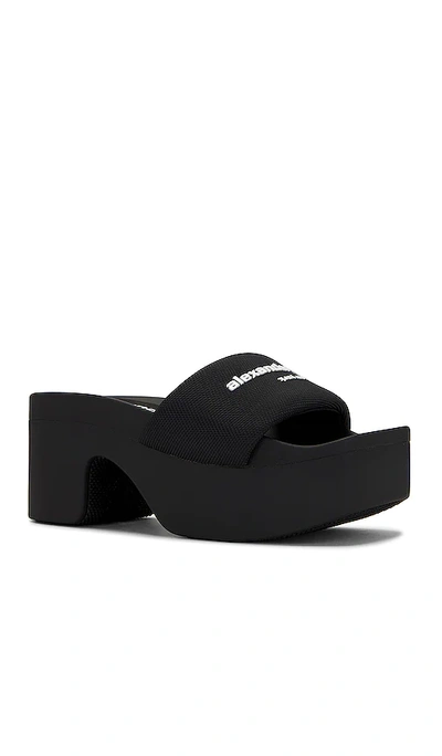 Shop Alexander Wang Aw Platform Slide In Black