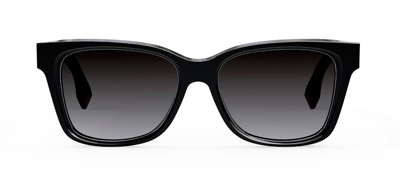 Shop Fendi Fe40046u 01d Square Polarized Sunglasses In Grey