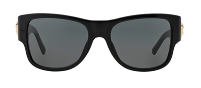 Shop Versace Ve4275 Gb1/87 Wayfarer Sunglasses In Grey