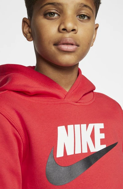 Nike Sportswear Club Fleece Big Kids' (boys') Pullover Hoodie (extended  Size) In University Red/white/black | ModeSens