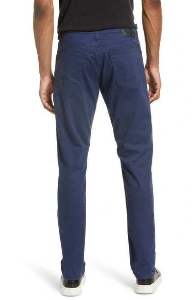 Shop Ag Everett Sud Print Slim Straight Leg Pants In Plot Dark Blue Multi