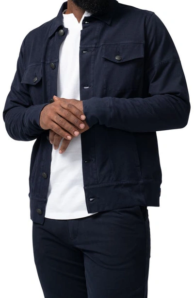 Shop Good Man Brand Flex Pro Denim Jacket In Black Navy