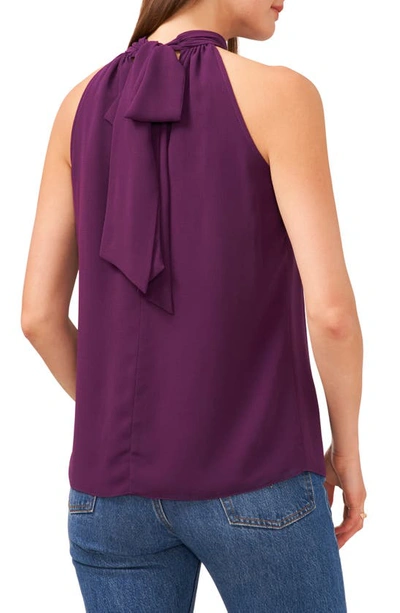 Shop 1.state Gathered Halter Neck Top In Plum Purple