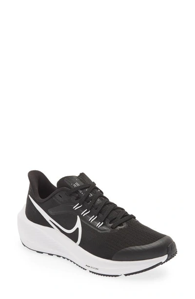 Shop Nike Kids' Air Zoom Pegasus 39 Sneaker In Black/ White/ White