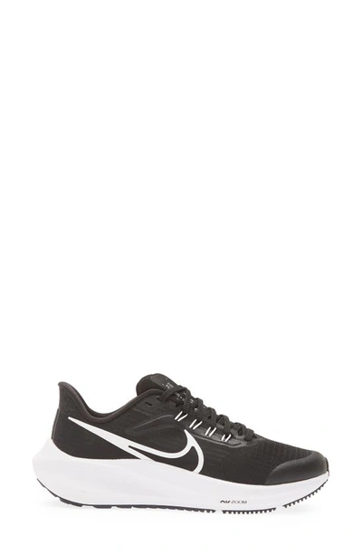 Shop Nike Kids' Air Zoom Pegasus 39 Sneaker In Black/ White/ White