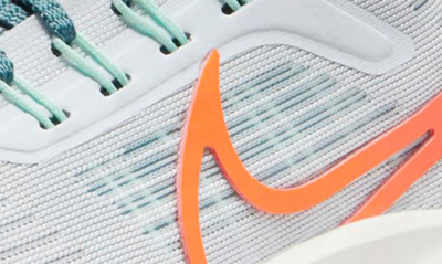 Shop Nike Kids' Air Zoom Pegasus 39 Sneaker In Platinum/ Orange/ White