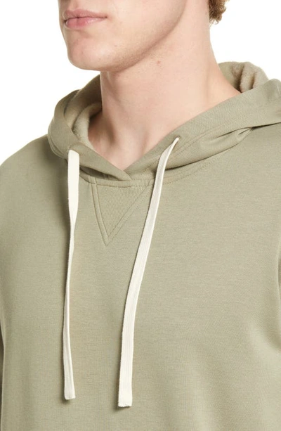 Shop Ugg Branden Stretch Cotton Fleece Lounge Hoodie In Moss Green