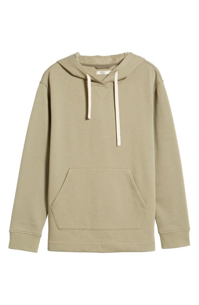 Shop Ugg Branden Stretch Cotton Fleece Lounge Hoodie In Moss Green