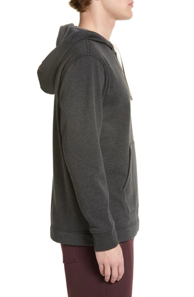 Shop Ugg Branden Stretch Cotton Fleece Lounge Hoodie In Black Bear Heather