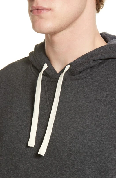 Shop Ugg Branden Stretch Cotton Fleece Lounge Hoodie In Black Bear Heather