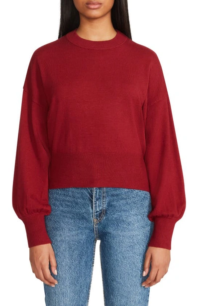 Shop Bb Dakota By Steve Madden Bb Dakota Mock Neck Dolman Sleeve Sweater In Syrah