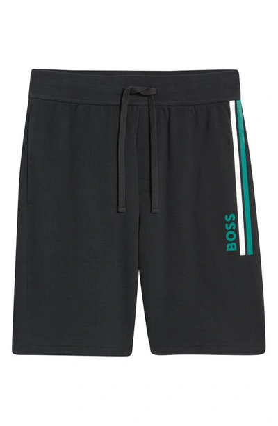 Hugo Boss Essential Cotton Pajama Shorts In Black