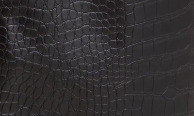 Shop Halogen Croc Embossed Faux Leather Shirtdress In Black