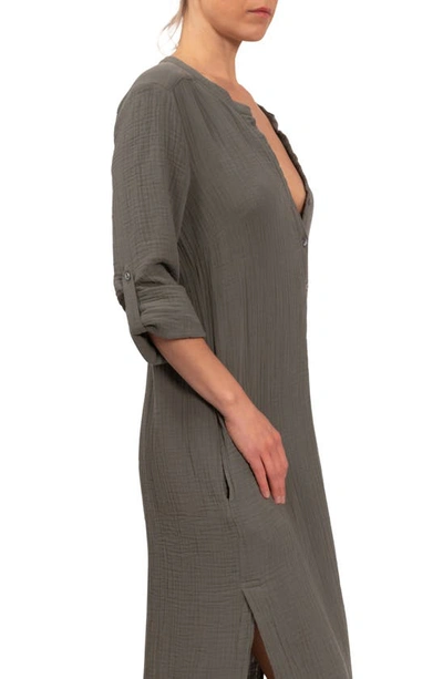 Shop Everyday Ritual Tracey Cotton Caftan In Military