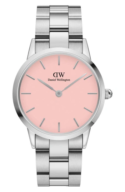 Daniel Wellington Iconic Link 36mm In Pastel Pink