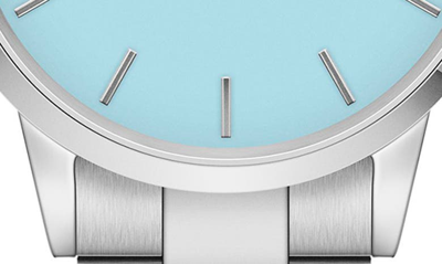 Shop Daniel Wellington Iconic Link Bracelet Watch, 36mm In Pastel Blue