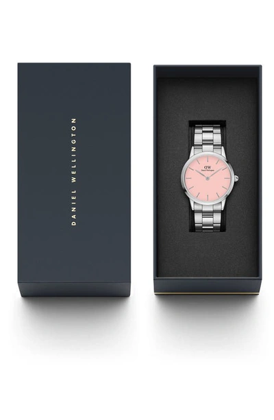 Shop Daniel Wellington Iconic Link Bracelet Watch, 36mm In Pastel Pink