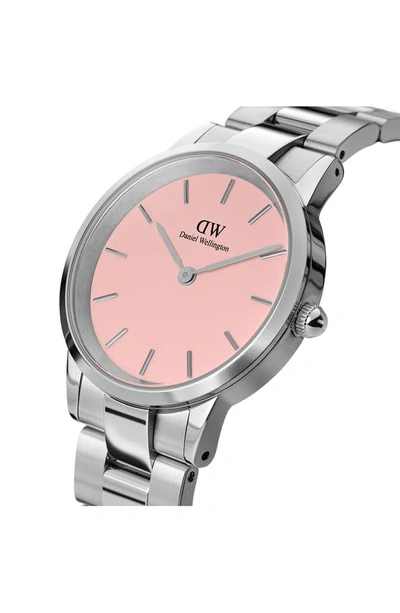 Shop Daniel Wellington Iconic Link Bracelet Watch, 36mm In Pastel Pink
