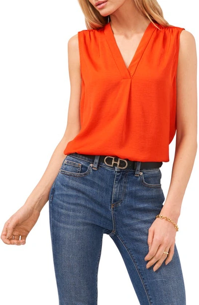 Shop Vince Camuto Rumpled Satin Blouse In Fire Side