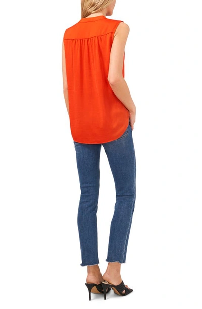 Vince Camuto Rumpled Satin Blouse In Fire Side