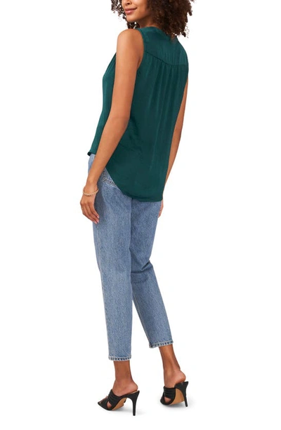 Shop Vince Camuto Rumpled Satin Blouse In Rich Spruce