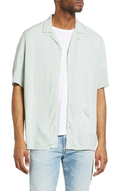 Shop Allsaints Venice Relaxed Fit Short Sleeve Button-up Camp Shirt In Vintage Green