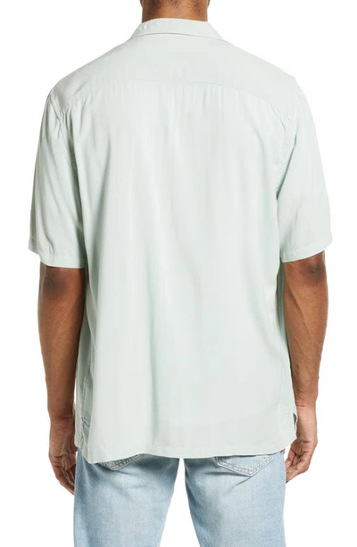 Allsaints Venice Relaxed Fit Short Sleeve Button-up Camp Shirt In Vintage Green