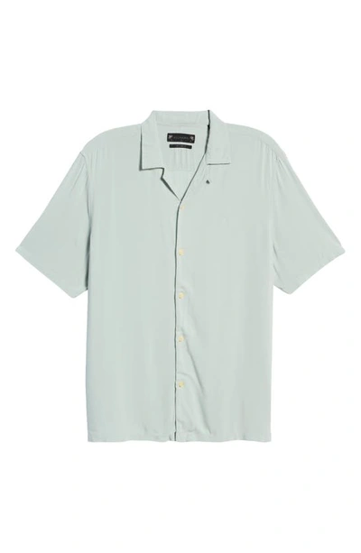 Shop Allsaints Venice Relaxed Fit Short Sleeve Button-up Camp Shirt In Vintage Green
