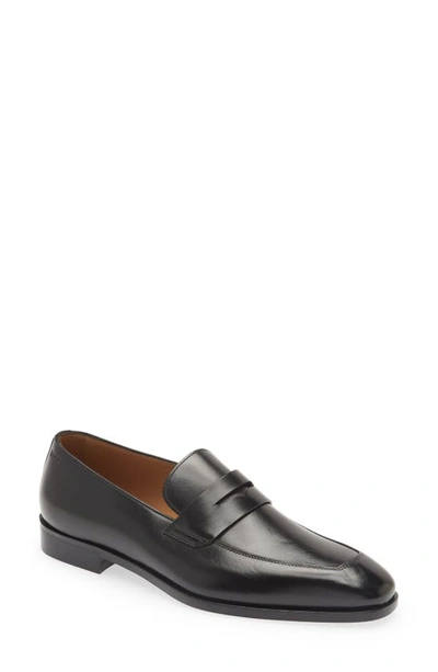 Shop Hugo Boss Lisbon Penny Loafer In Black