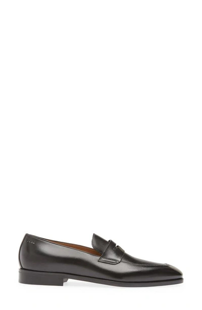 Shop Hugo Boss Lisbon Penny Loafer In Black