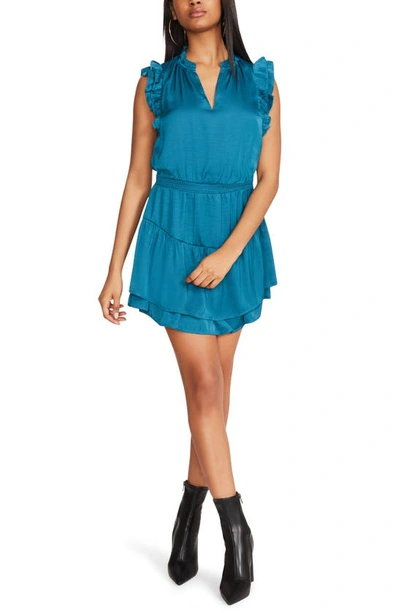 Bb Dakota By Steve Madden Prairie Dreams Flutter Sleeve Minidress In Corsair