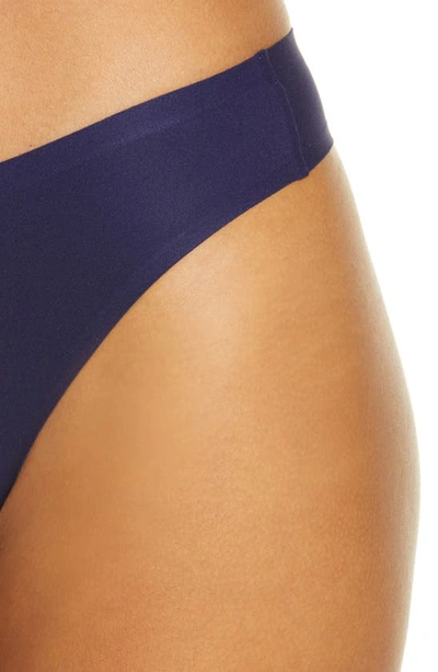 Shop Chantelle Lingerie Soft Stretch Thong In Sapphire