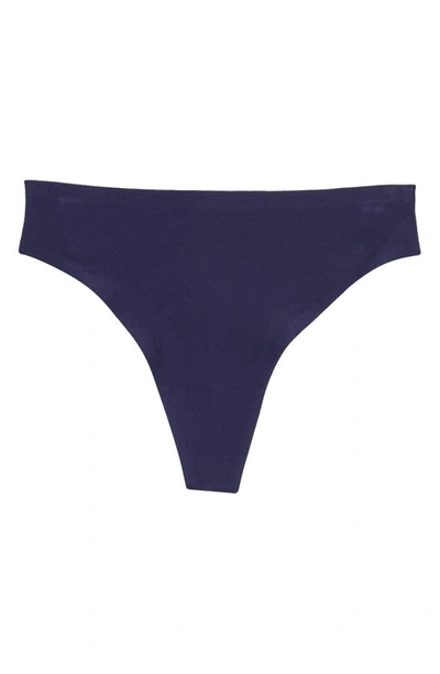 Shop Chantelle Lingerie Soft Stretch Thong In Sapphire
