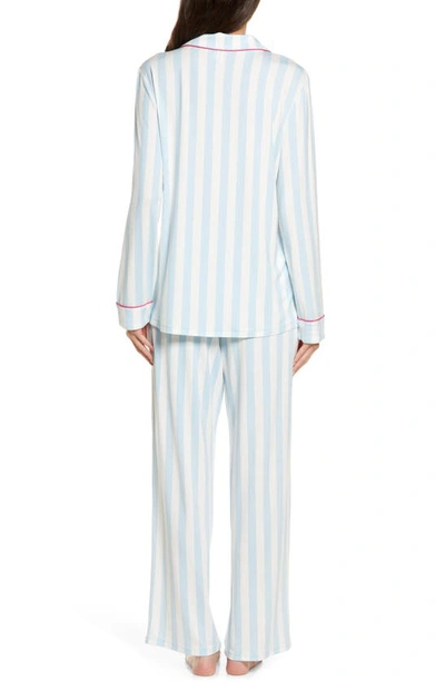 Shop Nordstrom Moonlight Eco Pajamas In Blue Falls Even Stripe