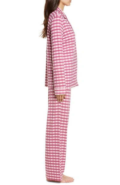 Shop Nordstrom Moonlight Eco Knit Pajamas In Purple Mellow Gingham