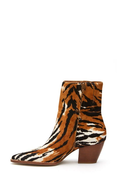 Shop Matisse Caty Western Pointed Toe Bootie In Brown Zebra
