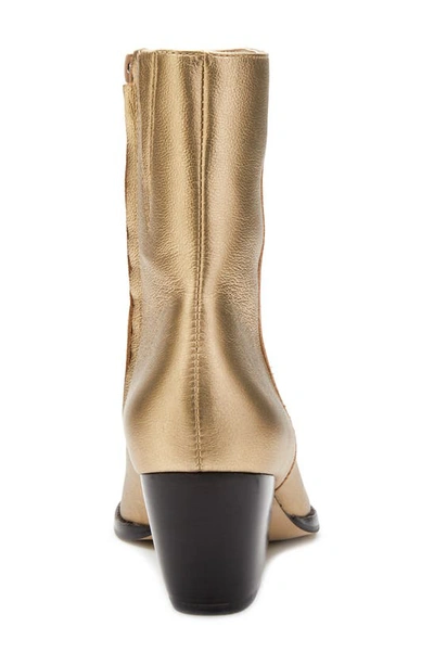 Shop Matisse Caty Western Pointed Toe Bootie In Gold