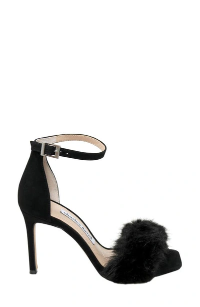 Shop Charles David Empoli Faux Fur Sandal In Black