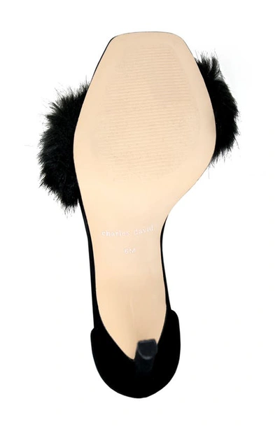 Shop Charles David Empoli Faux Fur Sandal In Black